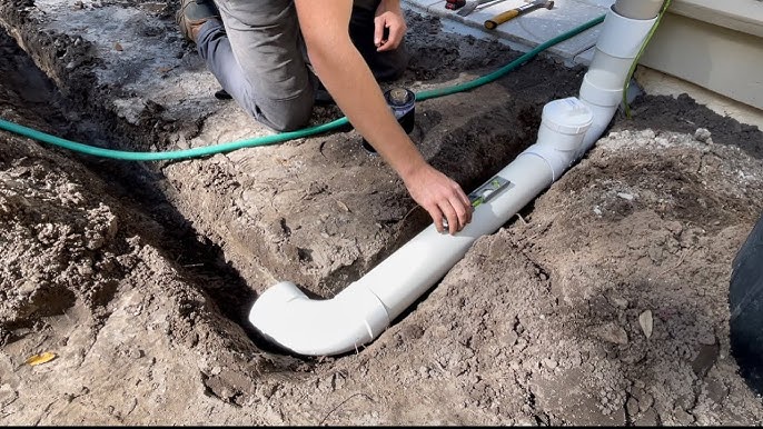 Foul water drainage pipe installation in London